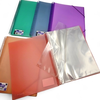 Librairie Bouarroudj - PORTE FICHE 80 POCHETTES SPIRAL CR608-P